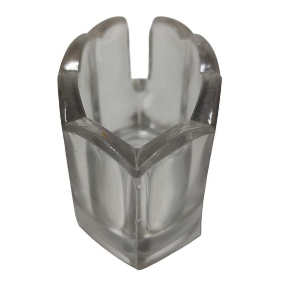 The Clamborn Spoon Holder Clear Glass Made by Fenton Art Glass Company Four In - Picture 2 of 10